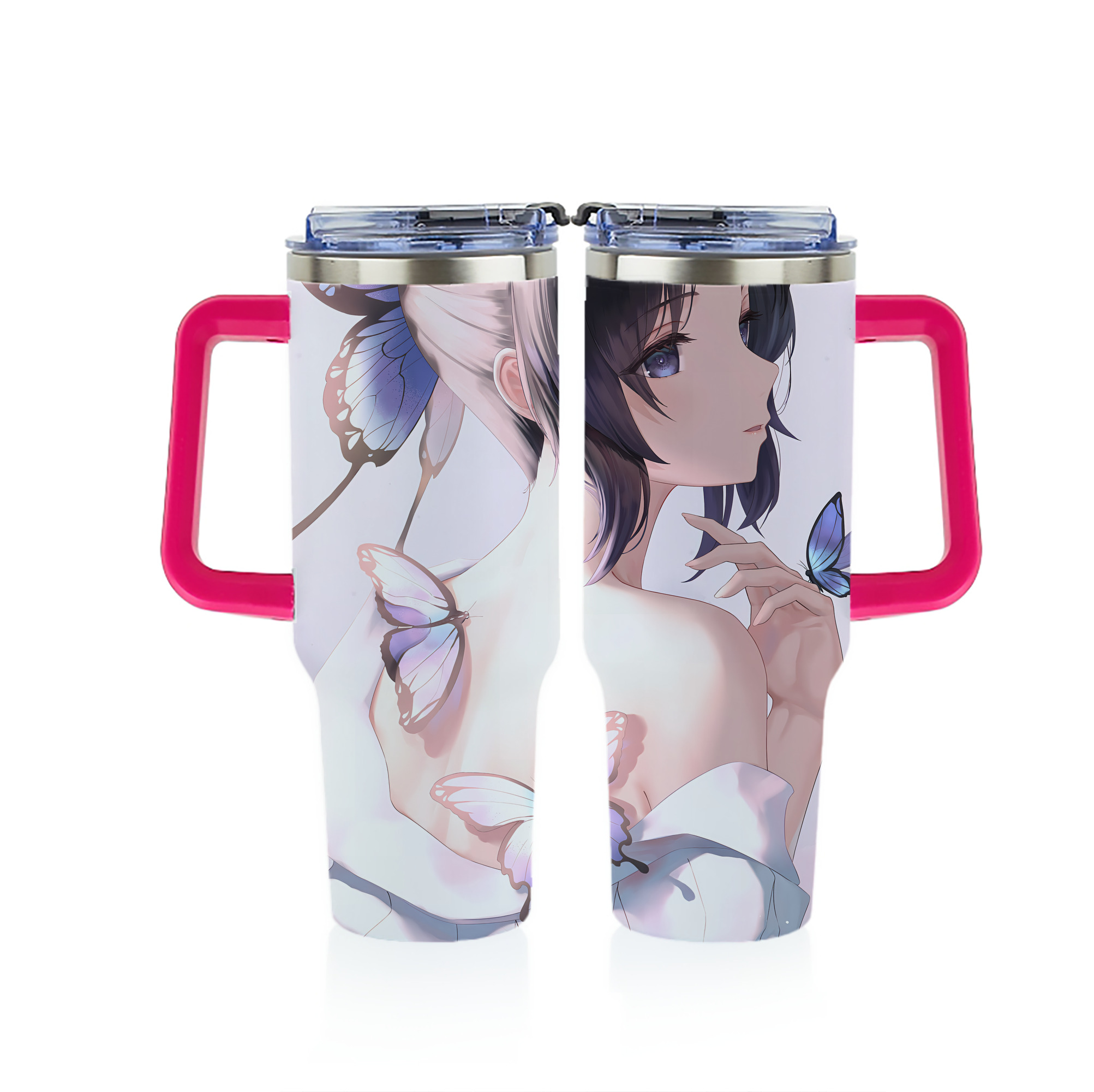 （画像用） 鬼滅の刃（きめつのやいば）蟲柱-胡蝶 しのぶ／こちょう しのぶ Kochou Shinobu 1200ｍLフルプリント車用タンブラー